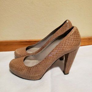Loeffler Randall Esther Snakeskin Platform Pumps